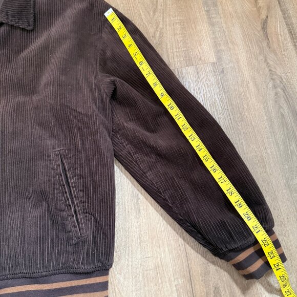 Gap Men's Brown Corduroy Varsity Bomber Jacket Retro Cotton L - Picture 5 of 7